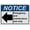 Warning Sign 2, variant on Industrial ANSI Horizontal Directional Sign - 8"x12" Weatherproof, UV Resistant for Indoor/Outdoor Workplace (Emergency and maintenance exit only [left arrow])