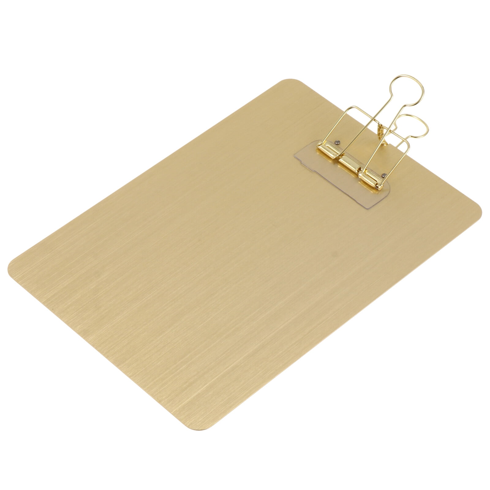 Hemoton 3 pcs  A5 Paper Clipboard Stainless Steel Writing Pad Paper Holder Menu Stand