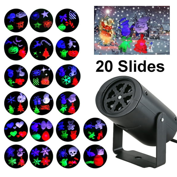 Christmas Moving Projector Lights, Dynamic Pattern Indoor LED Projection Lamp Rotating Spotlight for Holiday Xmas Party Decor