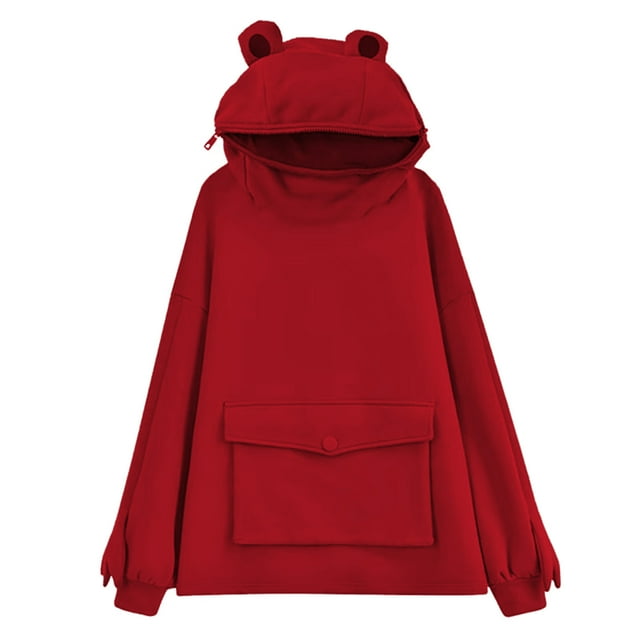 Femmes Nouveauté Frog Sweat à Capuche à Manches Longues avec Poche