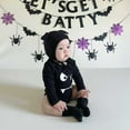 thumbnail image 6 of JAKANYQ Bodysuits My First Halloween Outfit Newborn Baby Boy Girl Clothes Infant Bat Clothes Hoodie Romper Playsuit Bodysuits Simple Stretchy, 6 of 7