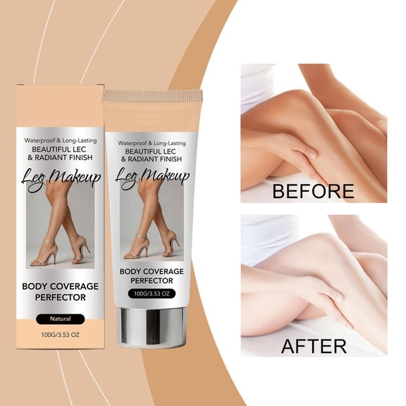 Leg Makeup Waterproof, Body Coverage Perfector, Tattoo Cover Up Makeup 3.53 Oz, Full Coverage Body Concealer Cream, Long Lasting, Sweat Resistant, Daily Use (#01, Natural)