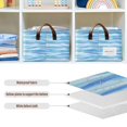 thumbnail image 6 of Wavy Stripe Pattern Open Home Storage Bins Foldable Metal Frame Shelf Baskets 16.9x11.4x7.7in Water-Resistant, 6 of 8