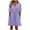 Purple dresses for women, variant on Baikeli Cheap Dresses Women's Fashion Solid Color Short Sleeve V-Neck Mid-Calf Dress Casual Dresses for Women 2024