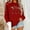 Burgundy, variant on FAWUUDO Womens Fall Sweater Cute Bow Print Long Sleeve Pullover Casual Oversized Red