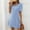 Blue, variant on Pejock Mini Dress for Women 2025 Women's Casual Stripe Summer Short Sleeve Round-Neck Dress