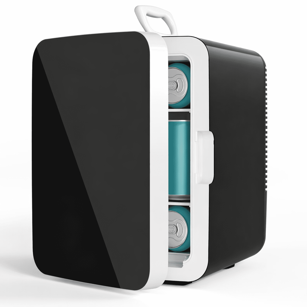Havato 10L Portable Personal Mini Refrigerator, Compact Mini Fridge, 2.6 Gal with AC/DC Adapters for Beverage, Makeup, Black
