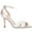 Ivory Luster Satin, variant on Nina Womens Ankle Strap Open Toe Heel Sandals