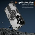 thumbnail image 7 of for Samsung Galaxy S24 Phone Case, [Built-in Strong Magnet] [Built-in Invisible Stand] [Heavy Duty Drop Protection] Shockproof Rugged Protective Magnetic Cover, for Galaxy S24, Silver, 7 of 7