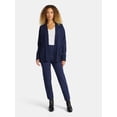 thumbnail image 2 of Time and Tru Women's Slim Straight Ponte Knit Dress Pants, 27” Inseam, Sizes XS-XXL, 2 of 5