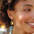 thumbnail image 2 of Ross-Simons Italian 18kt Gold Over Sterling Square Drop Earrings, Women's, Adult, 2 of 7