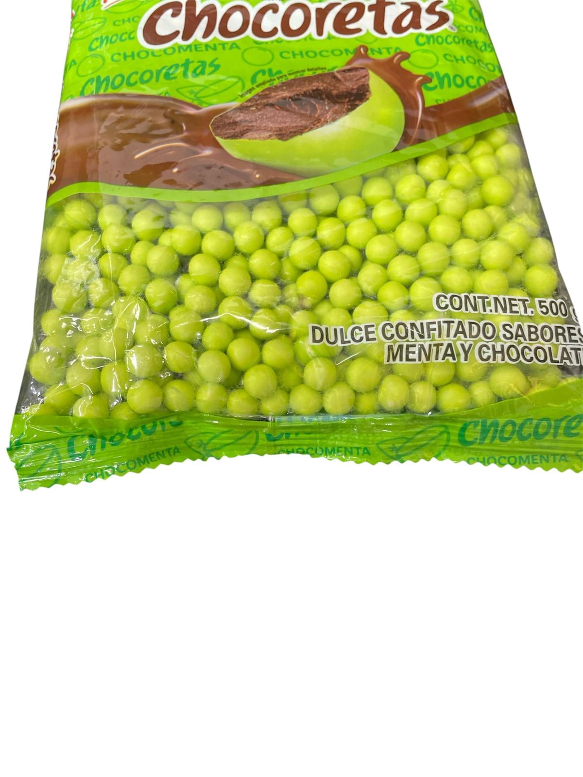 Ricolino Chocoretas- Dulce Confitado Sabores Mentay Chocolate ( A classic Mexican mint chocolate candy)