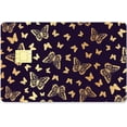 thumbnail image 1 of Gold Butterfly Credit Card Skins Debit Card Skin Sticker Covering Personalizing Bank Card Protecting Decals Waterproof Removable No Bubble Slim for Transportation Key Card Black 7.3x5.4Inch, 1 of 8