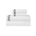 thumbnail image 3 of Superior Chain Links Embroidered Cotton Bed Sheet Set, Queen, White/Black, 3 of 11