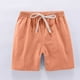thumbnail image 5 of Odeerbi 2-13 Años Para Niños Niñas 2 Pcs Summer Cotton Linen Shorts Entrenamiento de Deportes Deportivos Atletismo Shorts Sólidos de Color Sólido, 5 of 8
