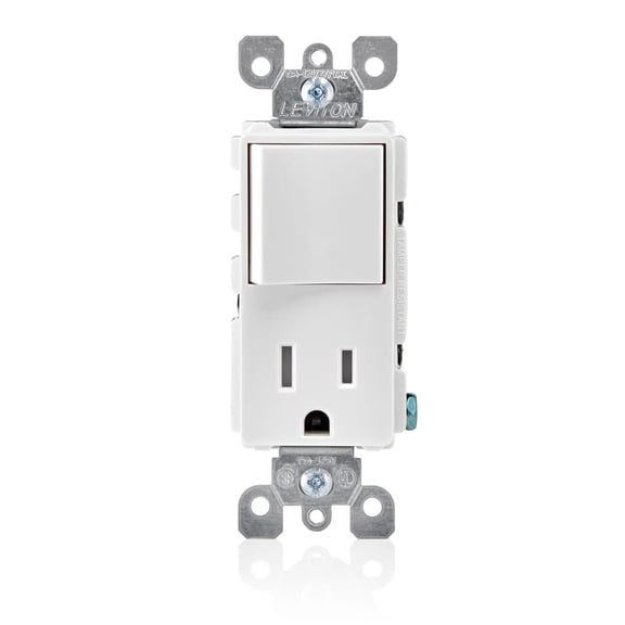 Leviton Decora White 15A Switch & Outlet