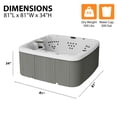 thumbnail image 5 of Lifesmart LS700DX Hot Tub - 7 Person, 90-Jet, 220-Volt, Sea Salt/ Coastal Gray, 5 of 21
