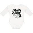thumbnail image 3 of Inktastic Florida is My Happy Place with Palm Trees Boys or Girls Long Sleeve Baby Bodysuit, 3 of 5