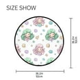 thumbnail image 5 of 36.2 Inch Round Floor Mat Cute Mermaid Pattern Carpet Decor Rug for Living Room Bedroom, 5 of 6