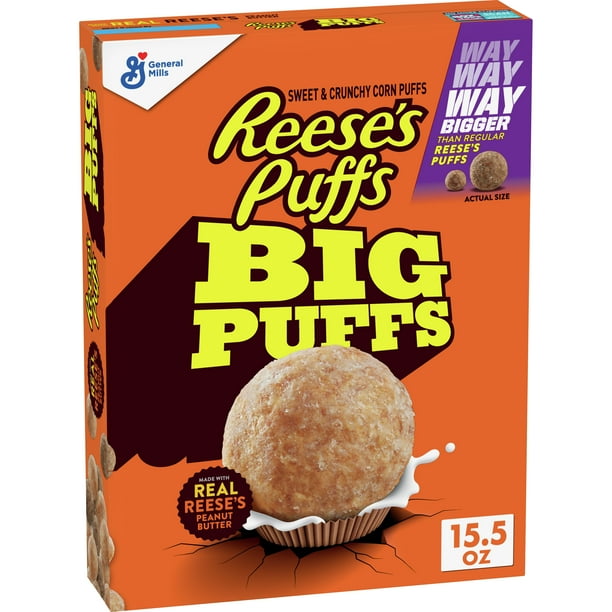 Reese's Puffs Big Puffs Cereal, 15.5 oz Box