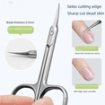 thumbnail image 1 of Tijeras de acero inoxidable 3.5 para piel muerta, tijeras con púas y punta para quitar uñas, herramientas profesionales para uñas, tijeras de belleza de seis lados, 1 of 4