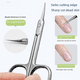 thumbnail image 1 of Tijeras de acero inoxidable 3.5 para piel muerta, tijeras con púas y punta para quitar uñas, herramientas profesionales para uñas, tijeras de belleza de seis lados, 1 of 4