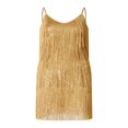 thumbnail image 4 of Sleeveless Off Shoulder V Neck Tassels Summer Dress for Women, 4 of 9