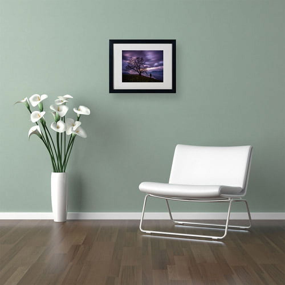 Trademark Fine Art "The Tree of Love Grenoble" Framed Canvas Art by Mathieu Rivrin