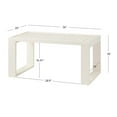 thumbnail image 3 of Linon Capers Outdoor Acacia Wood Coffee Table with Slatted Top in White, 3 of 3