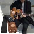 thumbnail image 3 of Blueek Soft Cotton Guitar Strap with Leather Ends - Adjustable Length, Comfortable for All Guitars - Perfect for Musicians(2#), 3 of 7
