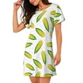 thumbnail image 2 of Gukieu Corns Print Women's Nightgown, A-line Round Neck Short-sleeved Nightgown Pajamas Home Wear Suitable for Home and Outing, 2 of 6