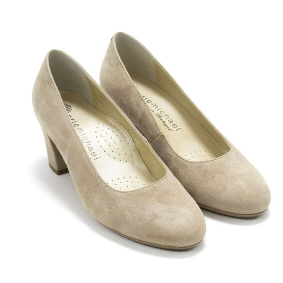 Eric Michael Women's Abby Classic Style Suede Heels, Taupe,5 M US