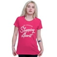 thumbnail image 3 of Shopaholic Aunt Cute Cool Fun Auntie Womens Fitted Plus Size Graphic Tee Brisco Brands 2X, 3 of 5