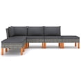 thumbnail image 3 of vidaXL Garden Lounge Set Grey PE rattan Medium Removable Covers, 3 of 6