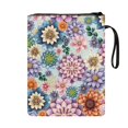 thumbnail image 2 of HELLHERO Book Club Gifts Polyester Book Cover Sleeve Pouch for Women 8.66 x 11.42 for Notebook Handle, Datura Floral, 2 of 8