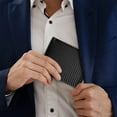 thumbnail image 5 of Cshidworld Men's Wallet, 6 Card Slots and 1 ID Window, 2 Cash Compartments, One Zippered Coin Pocket, Simple RFID Front Pocket, Slim Front Pocket Wallet, Black, 5 of 6
