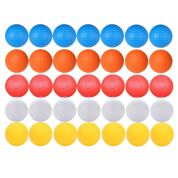 Indoor Golf Practice Balls in Assorted Colors for Training Aids 35pcs Lightweight Plastic