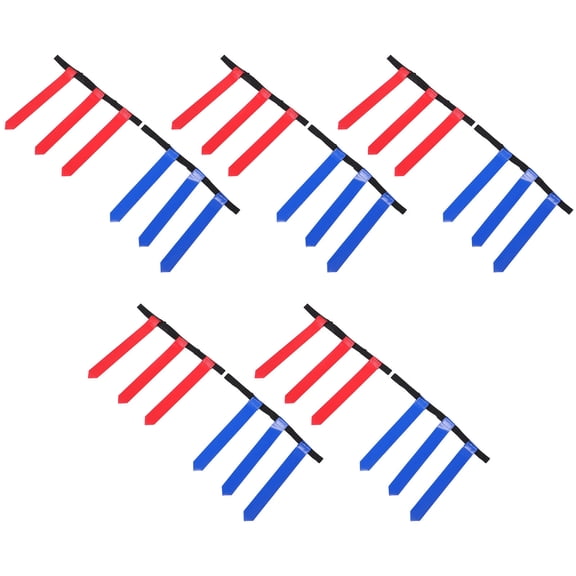 MIPCASE 14-Piece Lightweight Football Flag Belt Set with Quick-Release Buckles and Stretchy Waistbands for Outdoor Sports Play