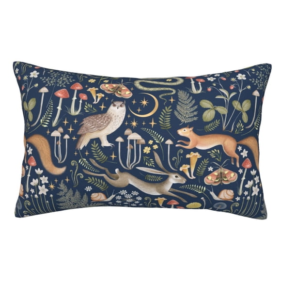 Balery Retro Forest Animals Funda de Cojín Estampada, Regalos para Mujeres, Regalos de Amor para Ella, Regalos para Novia o Esposa, Funda de Almohada-14"x20"