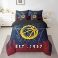 thumbnail image 2 of Erosebridal 7 Pcs Comforter Set Twin Size,Sports Bed in a Bag with Flat Sheet and Fitted Sheet and Adults,Basketball Bedding Set with Pillowcase and Sham,Denver, 2 of 5