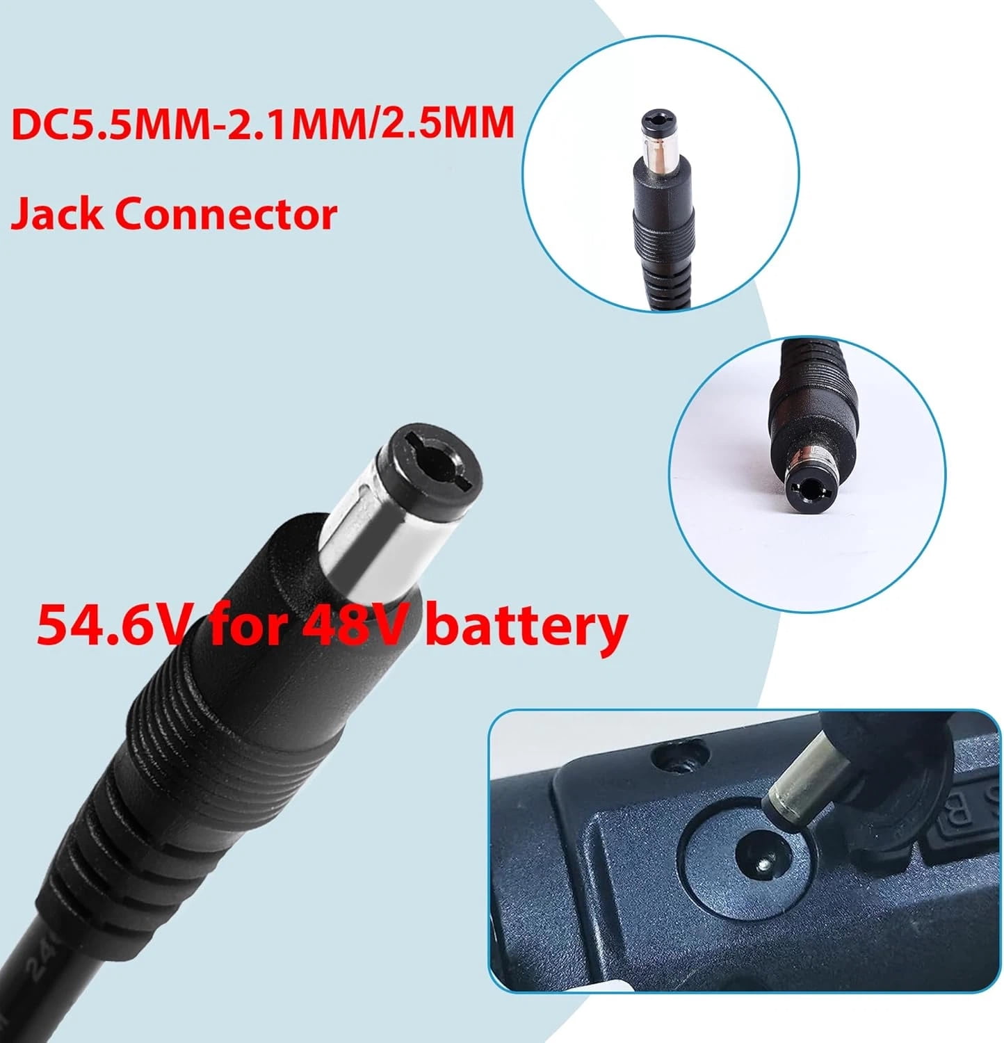 Rosliny 42V 2A Electric Scooter Charger,Replacement Charger for 36V Lithium Battery