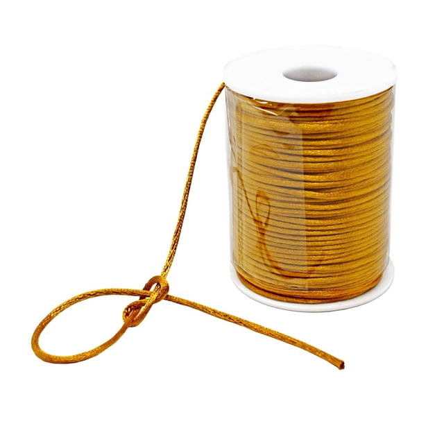 HLONK - 2mm x 100 yards Satin Rattail Cord Shamballa Nylon Macrame Kumihimo string