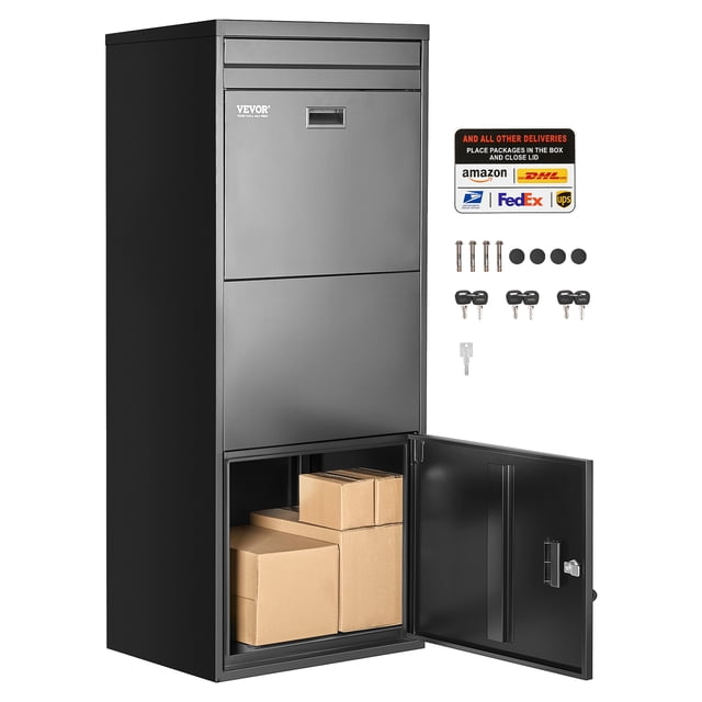 VEVOR Package Delivery Boxes for Outside 47.2 in Anti-Theft Lockable Parcel Drop Box