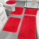thumbnail image 4 of Juego de 5 Alfombras de Baño de Color Liso. Incluye 5 Alfombrillas para Inodoro. Suaves, de Pelo Largo, Absorbentes, Antideslizantes, Gruesas, Lavables a Máquina y de Fácil Secado. Color Oscuro., 4 of 7