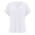 thumbnail image 6 of Womens Summer Tops Short Sleeve Shirts 2025 Fashion V Neck Outfits Clothes, 6 of 6