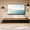 Black, variant on Guqiart Extendable TV Stand with LED Lights, TV Console Modern Reversible Wood Entertainment Center for TVs 80"-106" with Three Drawers, Ideal for Living Room & Bedroom, Black