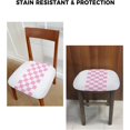 thumbnail image 5 of Dining Room Chair Seat Covers, Farmhouse Decoration Checkered Plaid Gingham Navy Blue and White Removable Stretch Chair Seat Cushion Slipcovers Protector for Holiday Party, Set of 2, 5 of 5
