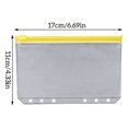 thumbnail image 5 of justharion 10 Pieces Zipper Pouch Container Convenient PVC Documents Pouches Document Holding Bag Storage Containers for Home Office School A6 Yellow, 5 of 5