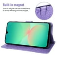 thumbnail image 4 of Asuwish Compatible with Samsung Galaxy A26 5G Wallet Phone Case and Tempered Glass Screen Protector Flip Credit Card Holder Stand Mandala Flower Cell Cover for A 26 26A LTE Women Purple, 4 of 8