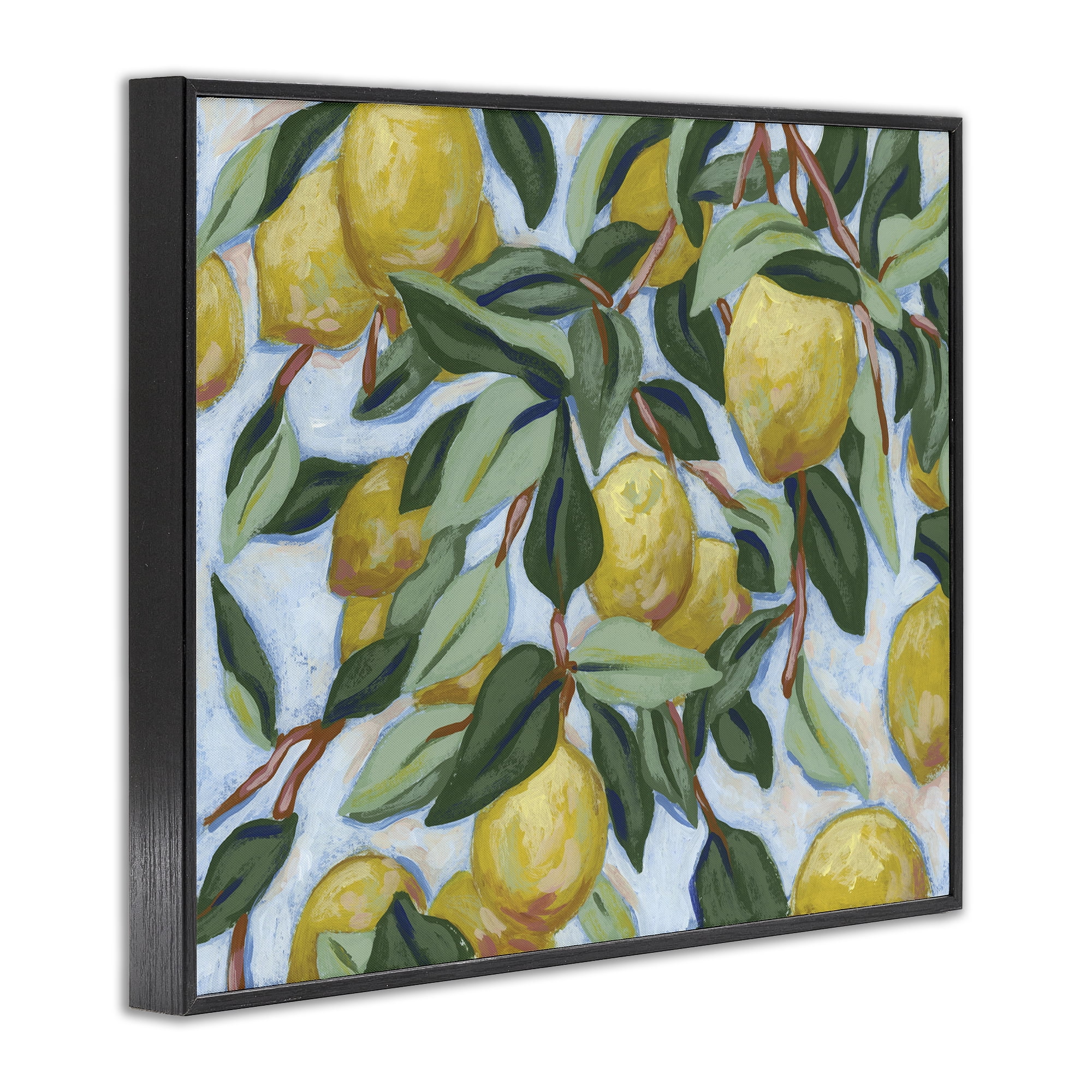 Stupell Industries Summer Citrus Tree Black Framed Giclee Art, design by June Erica Vess